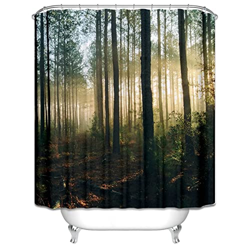 Rideau de douche imperméable anti-moisissure grand format 180x200 vert - 3