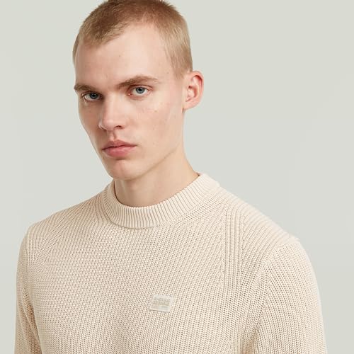 Pullover G-Star homme blanc taille S col rond vêtement mode