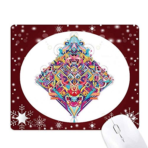 Tapis de souris hiver flocon de neige au style diamond cartes pour bureau chaleureux