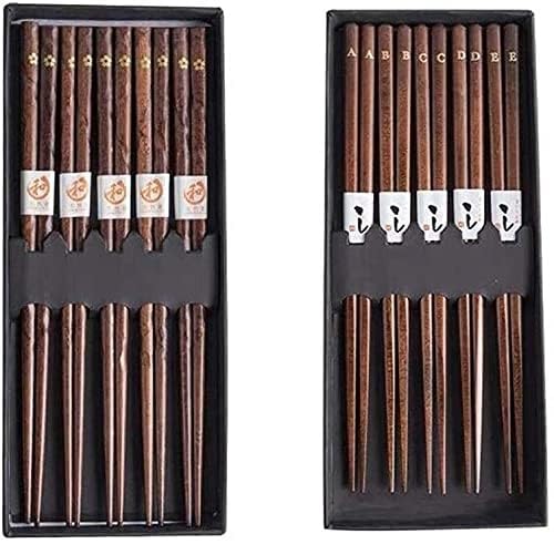 Bacchette Multipack riutilizzabili Bacchette Coreane Bacchette riutilizzabili Antiscivolo Lavabili in lavastoviglie Stile Giapponese 10 Paia(2)