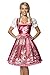 Luksusowy designerski Dirndl z fartuchem sukienka sukienka do stroju ludowego Oktoberfest sukienka ludowa tiul fartuch z cekinami falbanka różowa czerwona XS - 3XL, rosa/czerwony, XL