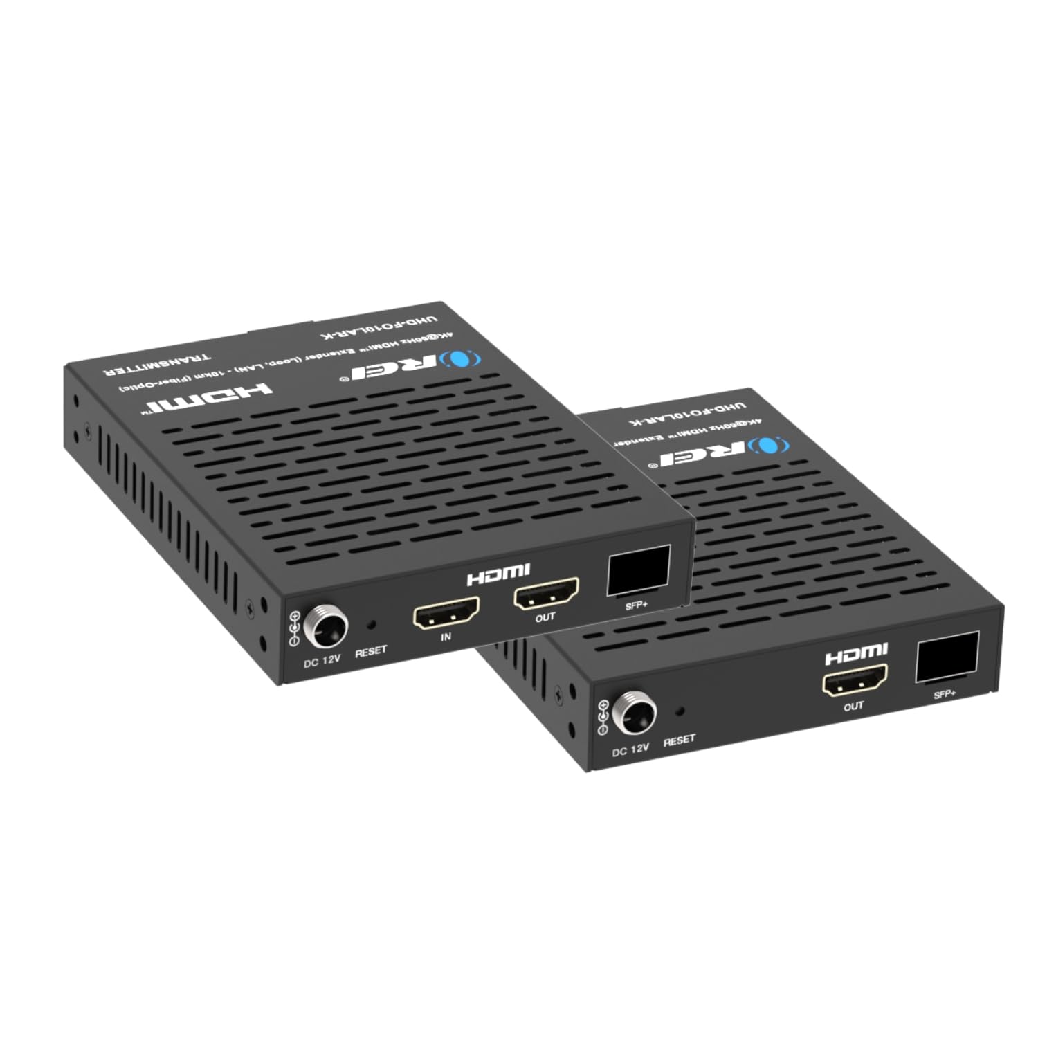 OREI 4K@60Hz HDMI Over Fiber Optic Extender up to 10km with SDVoE Technology, Loop-Out, Audio embedding and Extraction – CEC, RS-232 (UHD-FO10LAR-K)