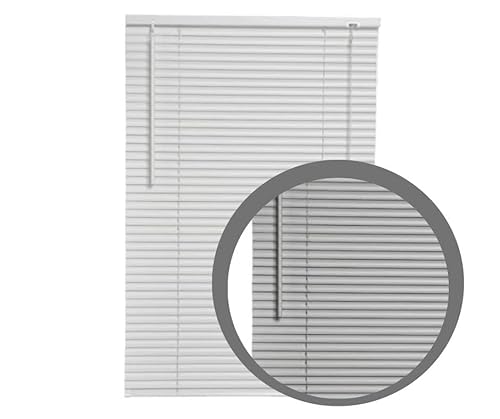 Grey Plain PVC venetian Blind - Width 170cm x Drop 150cm - 25mm Horizontal Slats - Easy Fit Trimmable fitting with Tilt control Wand Mechanism - Cosy Home Interiors Grey Plain PVC venetian Blind - Width 170cm x Drop 150cm - 25mm Horizontal Slats - Easy Fit Trimmable fitting with Tilt control Wand Mechanism - Image 3