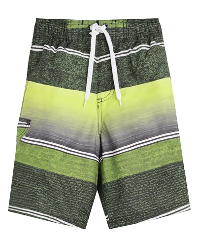 Image of Kanu Surf Boys' Blake Stripe Quick Dry Beach Board Shorts Swim Trunk