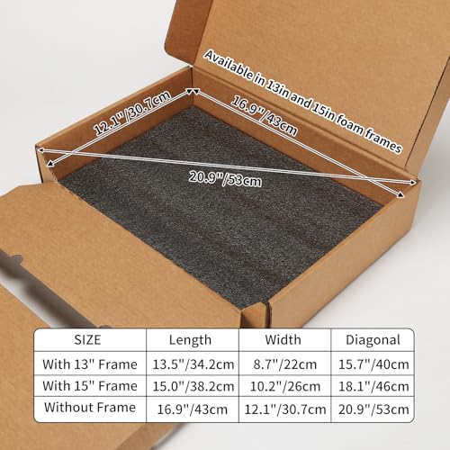 Image of CRUGLA Laptop Shipping Box with Cushioned Foam, Up to 17 inch Corrugated Cardboard Mailer for Laptop Notebook Shipment, Secure Packaging Solution, 1 Pack