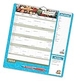 2026 Family Organiser Calendar Wall Planner With Memo Pad, Pen & Shopping List - You Me And The Sea - Monthly Five Columns - Image 5