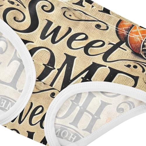 Cotton Toddler Underwear Floral Home Sweet Checkered Pumpkin Girl Panties Cute Bright Briefs Underpants 2t4