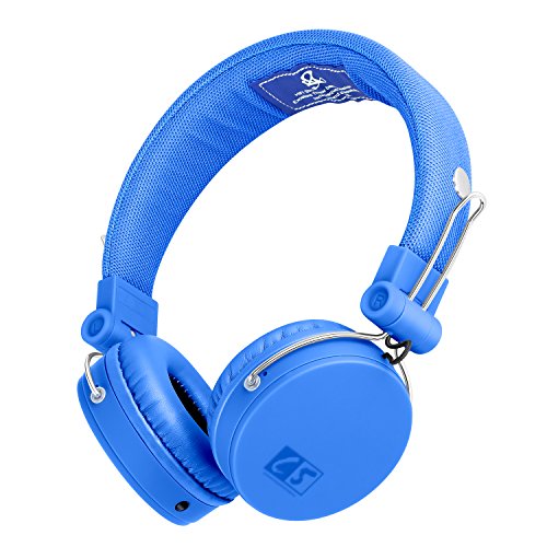 Headphones,AILIHEN C5 Headphones with Microphone & Music Sharing,Foldable Lightweight On Ear Headphone Headset for iPhone iPod iPad Mac Laptop PC (Blue)
