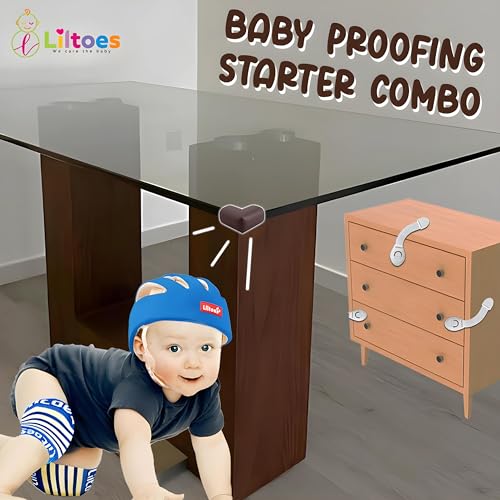 Image of Baby Safety Products Combo|LILTOES Baby Head Protector+Edge Guard+Cabinet Lock+Kneepad for Safety of Kids 6M to 60 M | Baby Safety Helmet with Corner Guard Protection(RoyalBlue+Corner+Cabinet+Kneepad)
