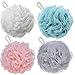 Pack of 5 Bath Loofahs 60g Bath Exfoliating Sponge Shower Pouf Body Scrubber Mesh Pouf for Exfoliate Cleanse and Soothe Skin
