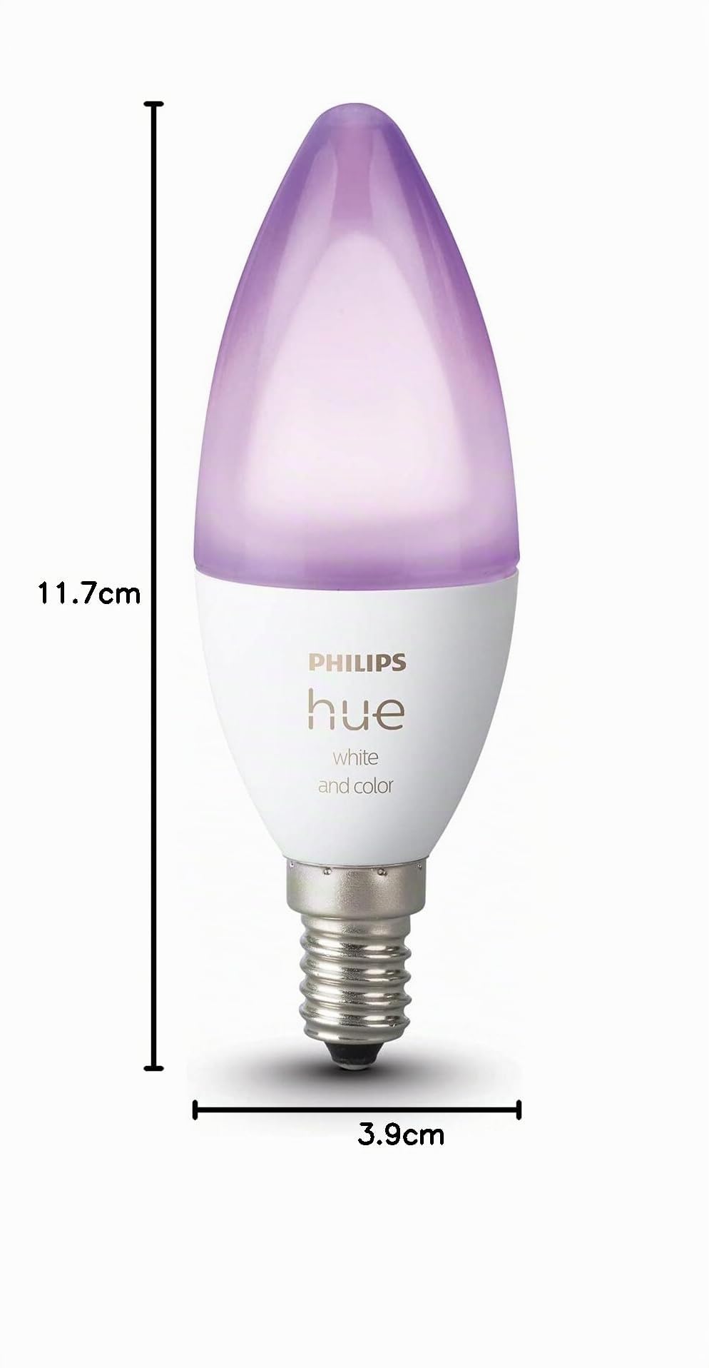 Philips Hue White & Color Ambiance E14 LED Lampe Einzelpack, dimmbar, bis zu 16 Millionen Farben, steuerbar via App, kompatibel mit Amazon Alexa (Echo, Echo Dot) [Energieklasse A]