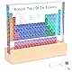 Acuxiaza Periodensystem Der Elemente : Acryl Periodische Tisch-Anzeige mit bunten LED-Leuchten Basis Handwerk Dekoration Lehrwerkzeug Geschenk für Kinder