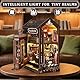 Book Nook Kit für Erwachsene: LUMYCE Holzpuzzle DIY Miniatur Haus 3D Puppenhaus - Buchstütze für Bücherregal Deko mit Led Licht Kreatives Geschenk für Leser