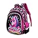 WHT Zaino per Ragazze, Unicorno Zaino Scuola Elementare Bambini Zaino per Bambini 16" Borsa per Scuole Primaria Outdoor Daypack Borsa da Viaggio Striscia Riflettente