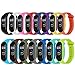 Monuary 15 Piezas Correa para Xiaomi Mi Smart Band 4 / Mi Band 3 Pulsera, Silicona Reloj de Recambio Brazalete Coloridos Correas para Xiaomi Mi Band 3/4 [Compatible con Mi Smart Band 4]