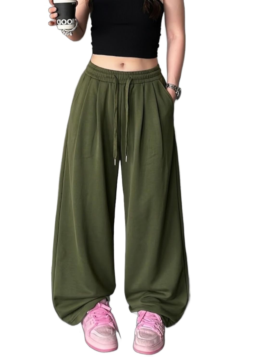 Track Pant for Women || Baggy Fit || Track Pants || Full Elastic Jogger Track Pant ||-picture-12