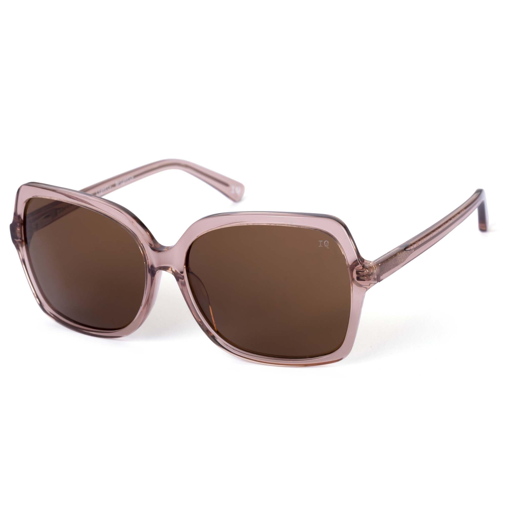 BOTANIQ Occhiali quadrati in acetato marrone da donna, opzionali con vista (modello BIS-7010-103)