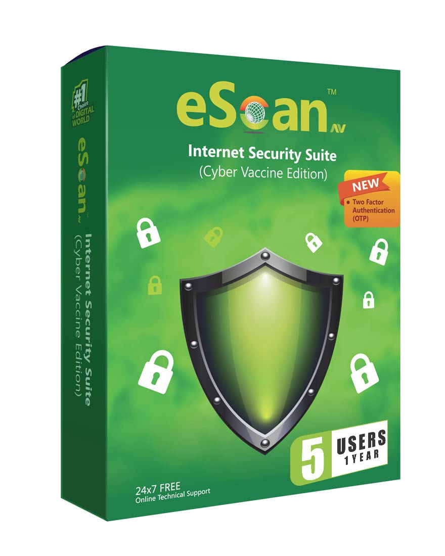 eScan AV Internet Security Suite (Cyber Vaccine Edition) 5 User | 1 Year - Removes viruses, Trojans, malware & protect against malicious virus attacks (Via Email Delivery Only - in 2 hours, No- CD)-image-4