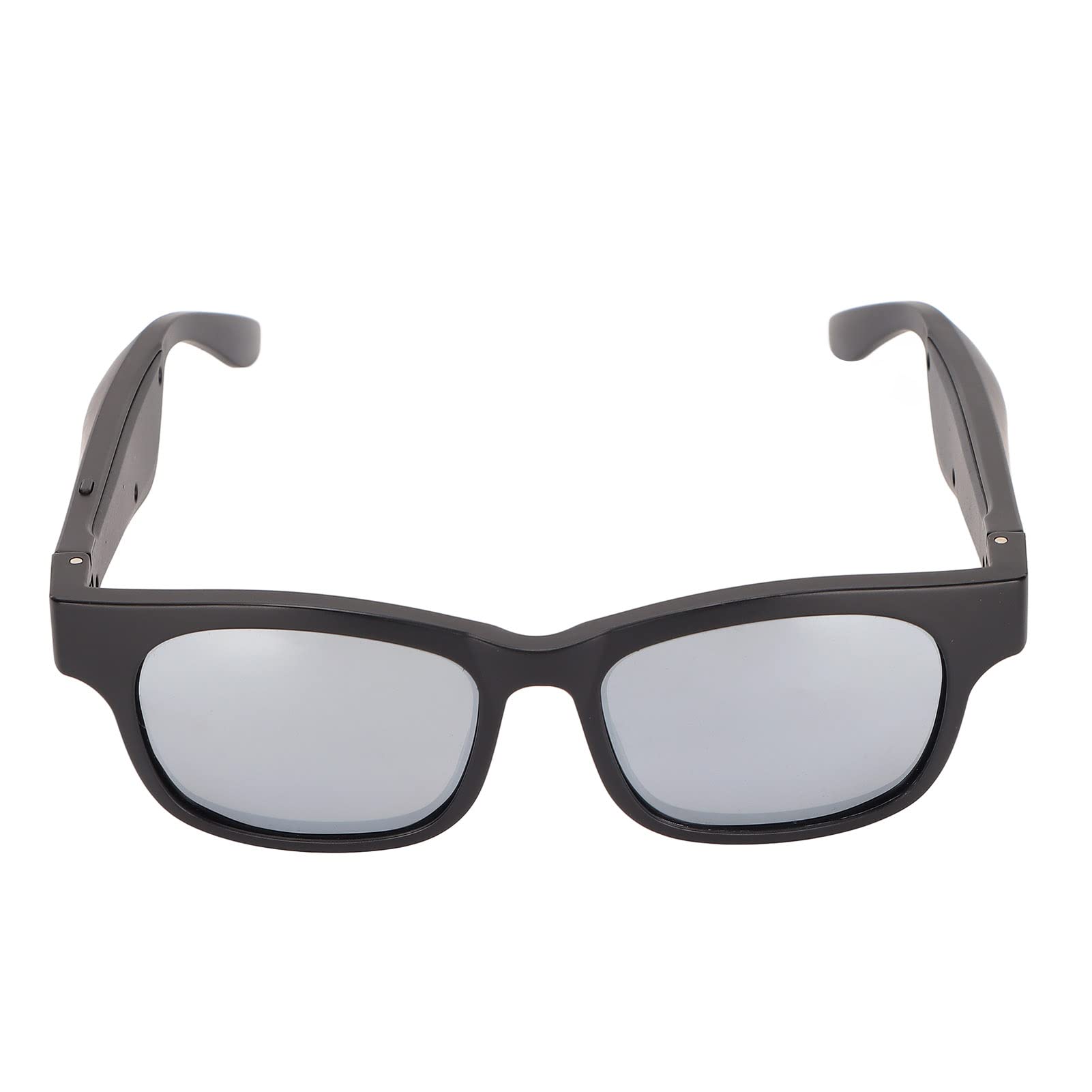 Bluetooth Sunglasses, Noise Reduction Wireless Bluetooth Sunglasses Open Ear Music Hands-Free Calling Portable Smart Sunglasses with Microphone for Men Women Outdoor Sports(Silver)