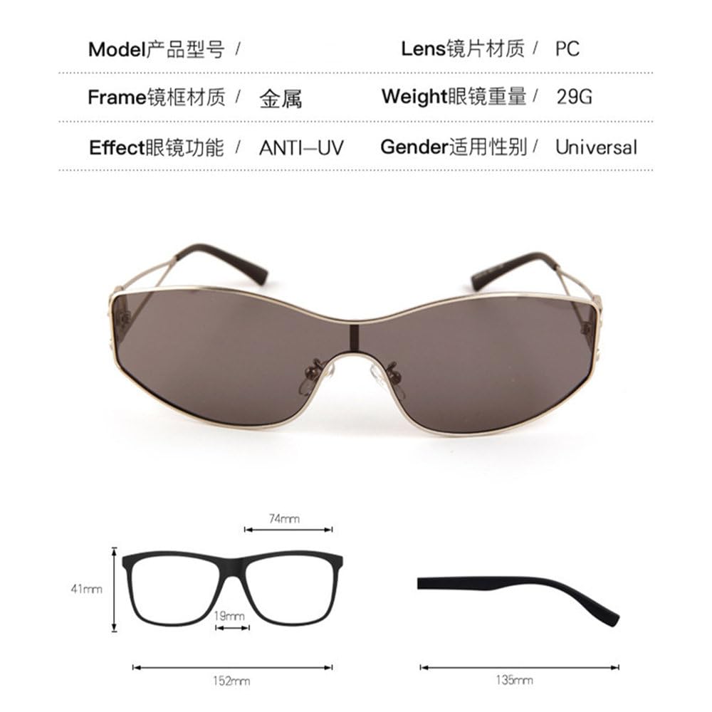 Okulary przeciwsłoneczne jednoczęściowe damskie męskie okulary przeciwsłoneczne vintage okulary podróżne okulary UV400