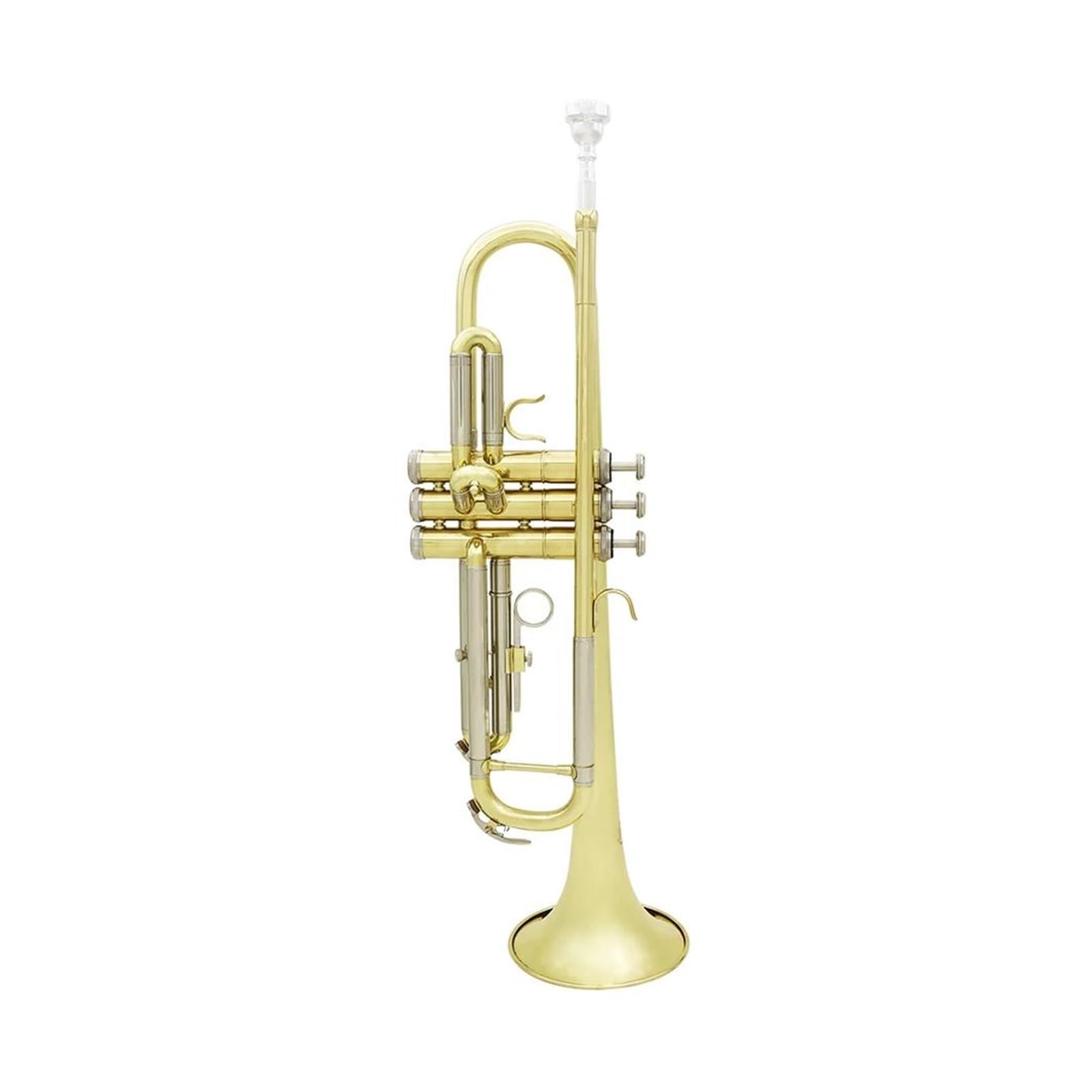 Trąbki Bb B Płaska Trąbka Mosiężna Rurka Złota Ze Srebrem Wykwintny Instrument Muzyczny Z Rękawiczkami Pudełkowymi Ustnik Szczotka Do Paska