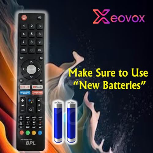 Image of Remote for BPL LED Tv Suitable for BPL Smart Android 4k LED UHD HD LED Tv with Hotkeys Without Voice Command