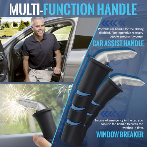 Milifox Ausstiegshilfe Auto, Einstiegshilfe Auto Senioren, Mobilitätshilfe Haltegriff Griphelfer Aufstehhilfe für ältere Menschen Behinderten, 2er Pack