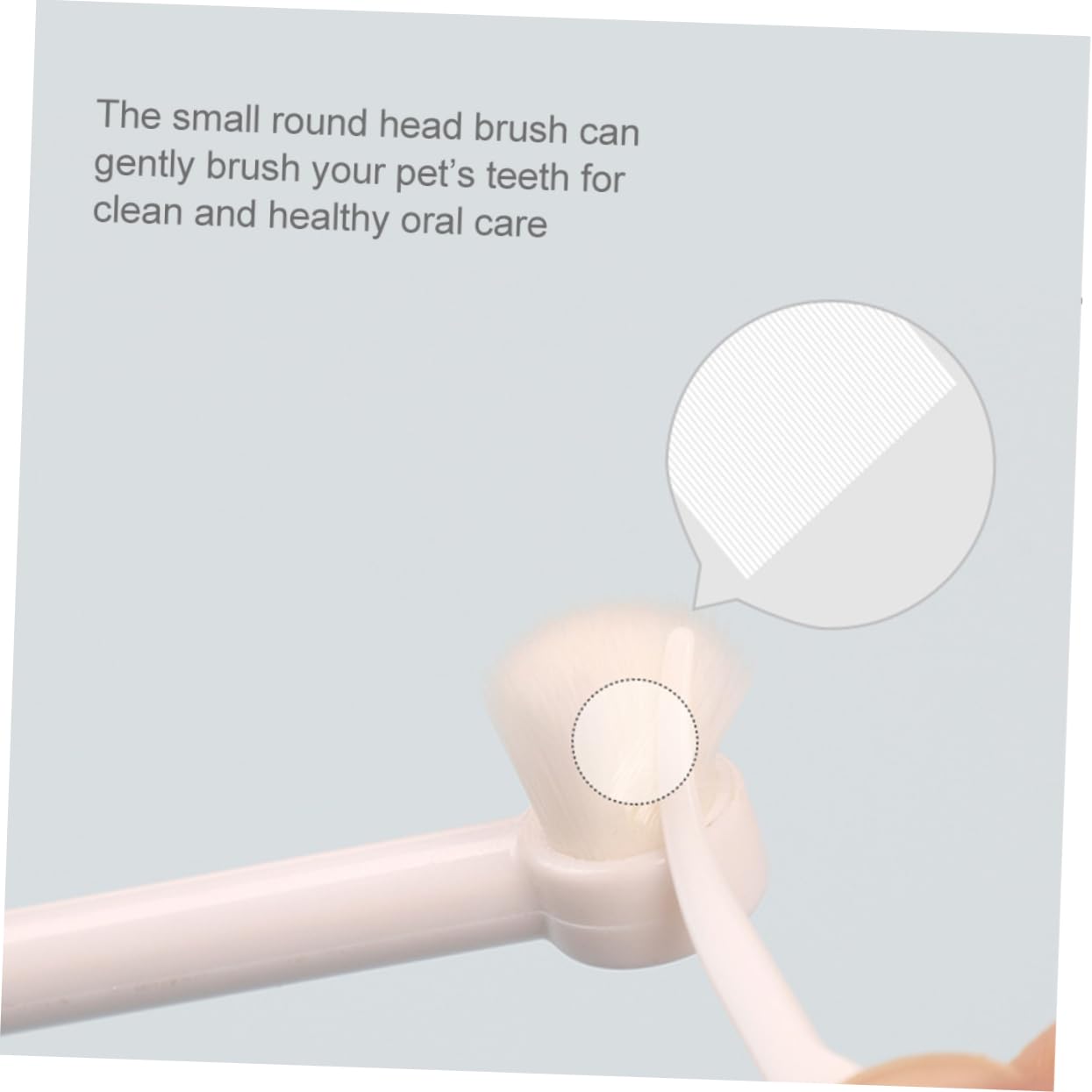 Totority Supple Bristles Dog Toothbrush Round Head Pet Tooth Cleaning Brush Portable for Cats Pet Accessories