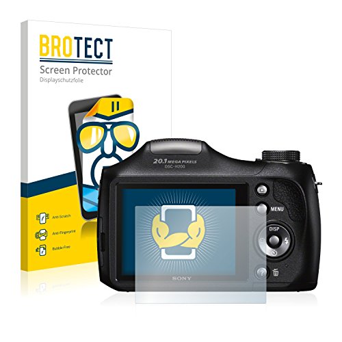 BROTECT Protector Pantalla Compatible con Sony Cyber-Shot DSC-H300 Protector Transparente (2 Unidades) Anti-Huellas