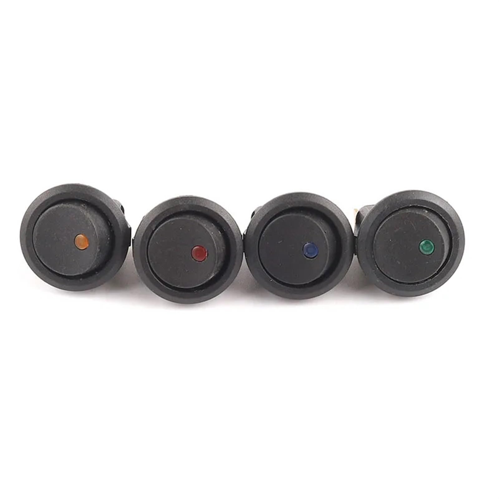 5 szt. 23 mm 6 A 250 V/10 A125 V wł./wył. okrągły przełącznik punktowy, wodoodporne przełączniki luminescencji światła (czerwone światło 3-pinowe)