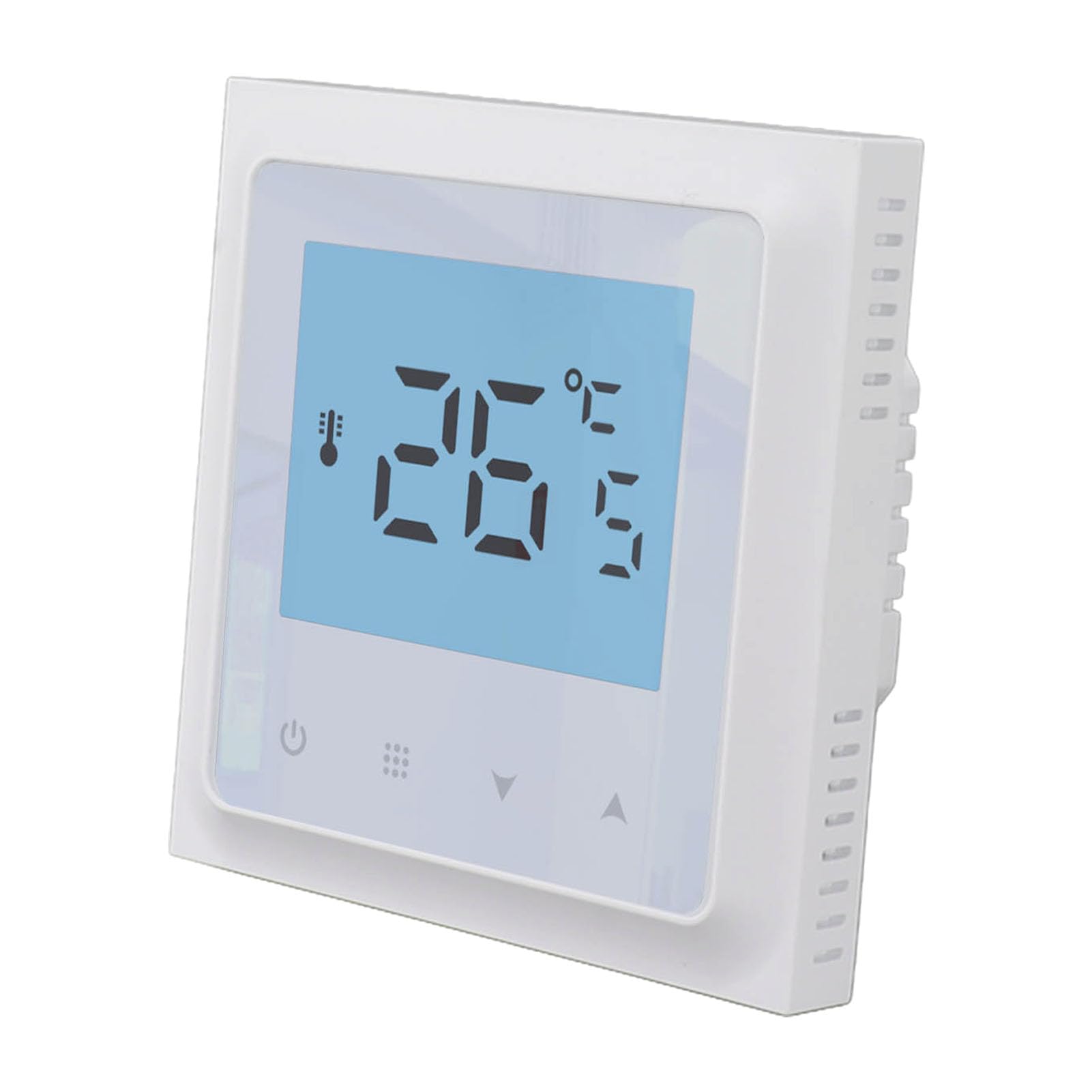 Termostato per Riscaldamento a Pavimento, Termostato Digitale per App con Caldaia a Parete Controller da Pavimento Telefono Digitale Bianco, Ventilatori per
