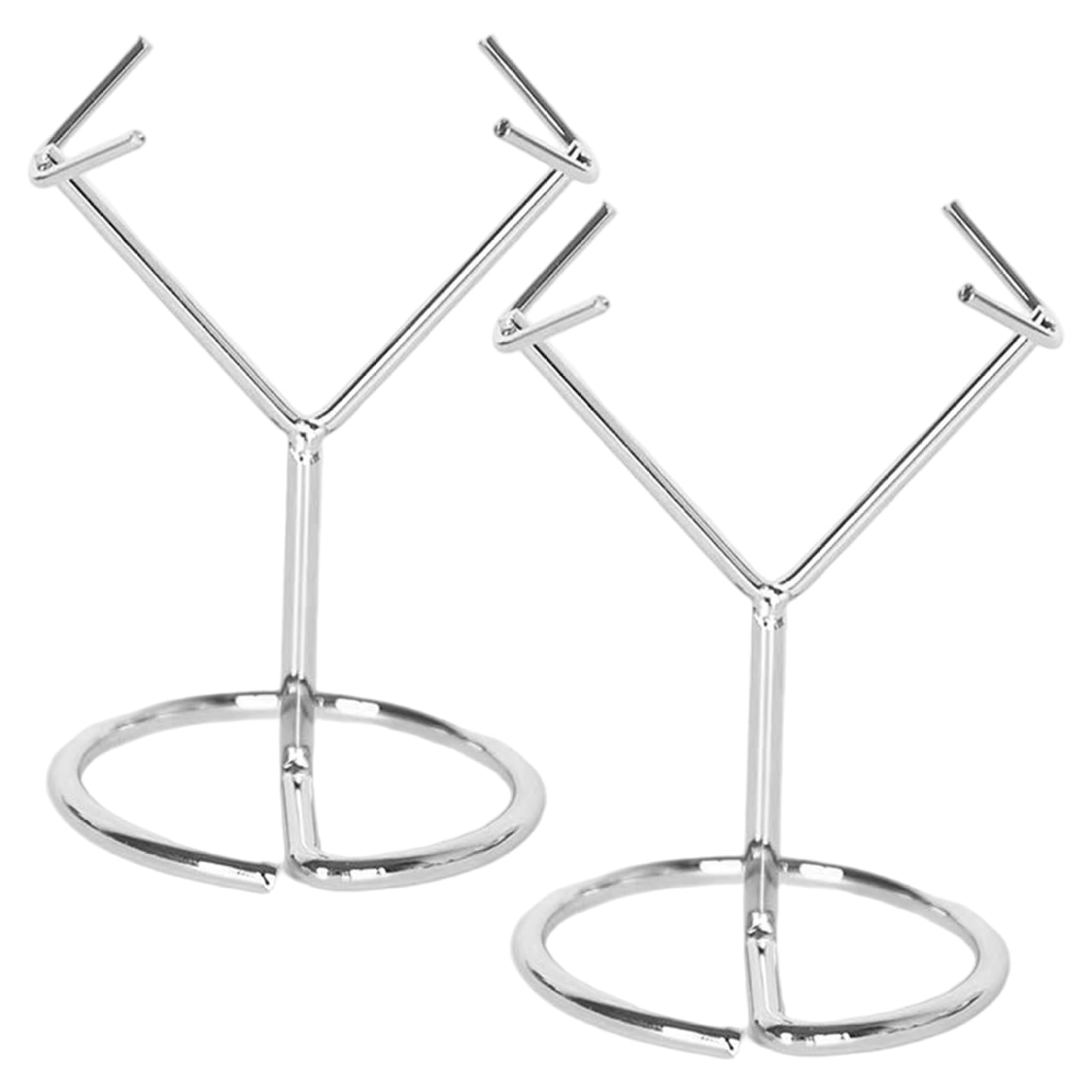 Takingup Crystal Display Rock Display Stand 2Pcs Metal Crystal Holder for Displaying Gemstones Spheres Geodes Rocks Fossils & Marbles