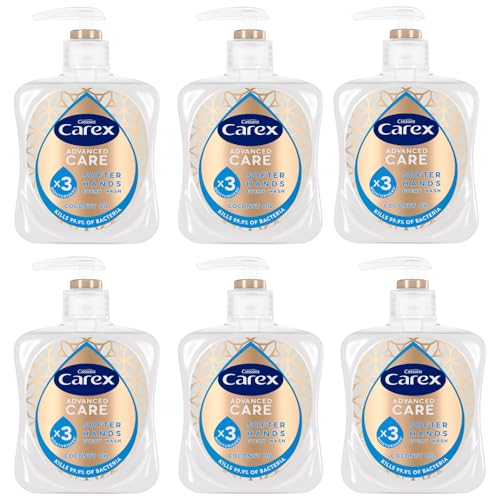 Carex Advanced Care Moisturising Antibacterial Hand Wash 3x More Moisturisers Clean & Protect Hands Bulk Buy Pack of 6 x 250ml