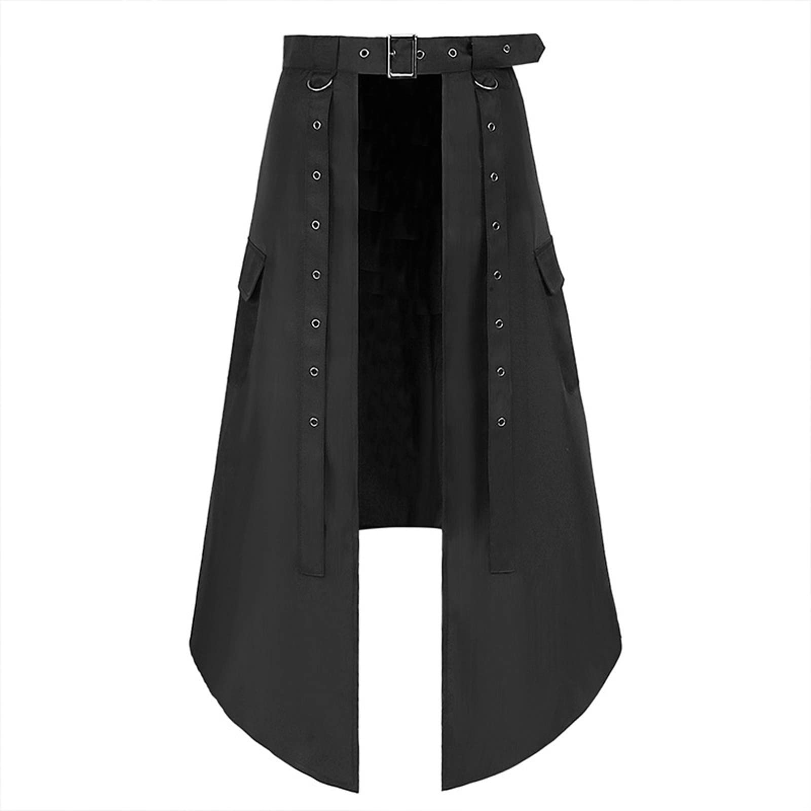 2026 Rock Damen Herren Röcke Mittelalter Cosplay Punk Maxirock Gothic Kette Passende Röcke