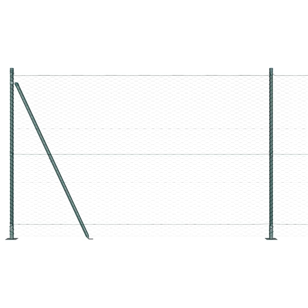 Outdoor Garden Fence Post Green 100 x 1.4m Steel PVC 36mm Mesh Corrosion Resistant Secure Boundary for Terrace Yard Pet Enclosure