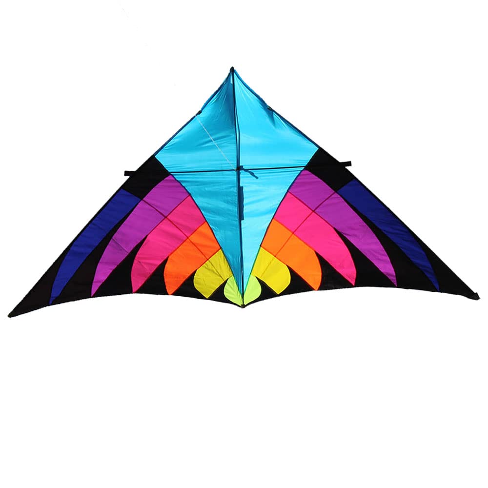Grand cerf-volant diamant arc-en-ciel et ligne de vol de 328 pieds