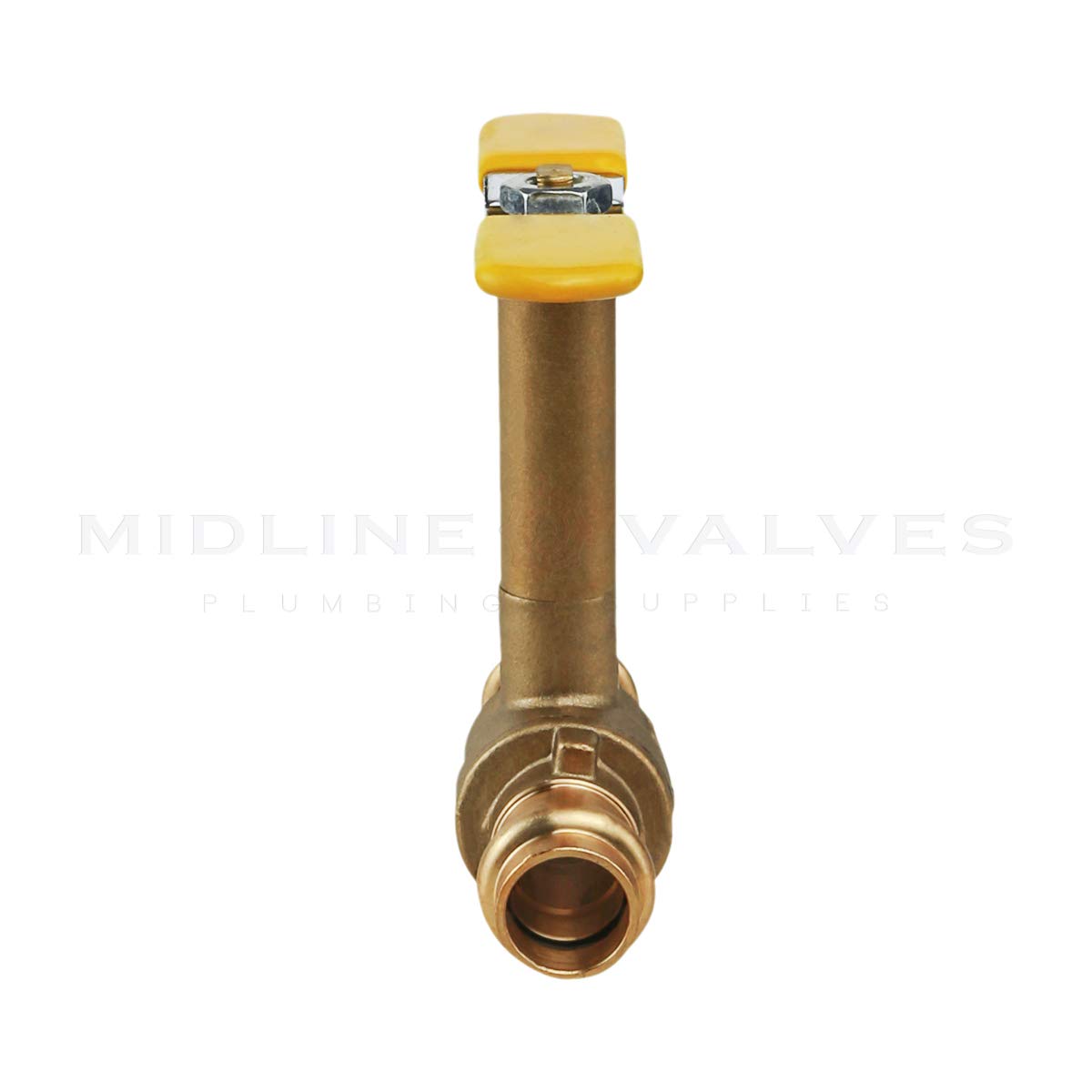 Midline Valve 752R256-10 Lot de 10 robinets à boisseau sphérique en laiton de qualité supérieure, longue poignée en T, avec raccords de 1,9 cm