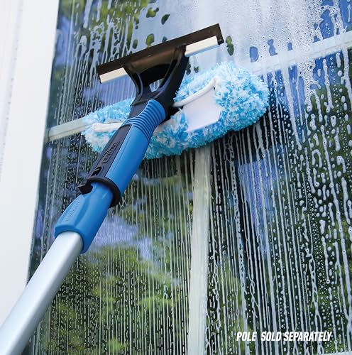Image of Unger Professional Connect and Clean 2-in-1 Squeegee and Scrubber, 6 inch Window Cleaning Tool, Commercial & Residential Use, Washer Cleaner Supplies to Remove Excess Water & Dry (Pack of 6)