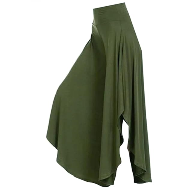 Wide Leg Womens High Waisted Pleated Casual Loose Pants