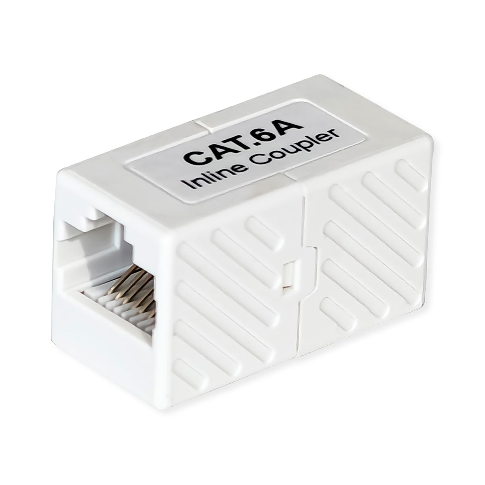 VALUE RJ45 Kupplung Cat6A UTP ungeschirmt Netzwerk Verbinder LAN Kabel Kupplung 1:1 Verbindung Ethernet Adapter RJ45 Buchse auf Buchse weiß kompakt für Patchkabel Verlängerung