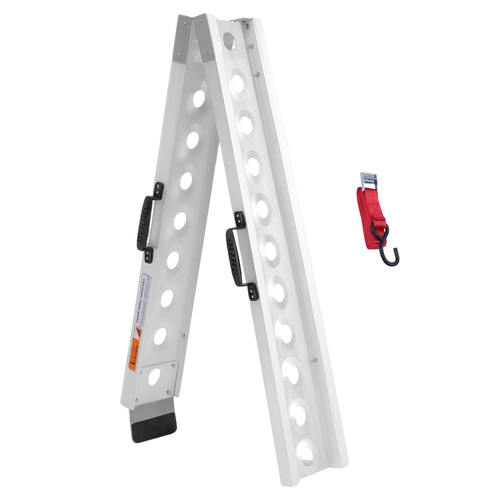 Photo 1 of VENDAV Aluminum Motorcycle Ramp, 440 lbs Capacity, 84.56" x 7.16" Folding Dirt Bike Loading Ramp with Dual Carry Handles & Rubber Pad, Portable Bike & E-Bike Ramp for Pickup Trucks, Trailers & Sheds