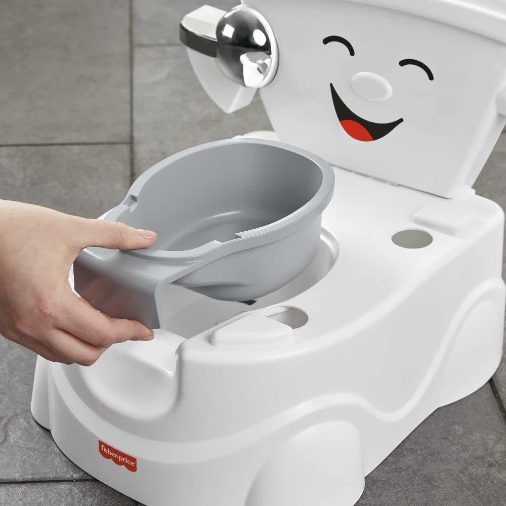 Fisher-Price HJC38 - Meine erste Toilette – Töpfchen für Babys, deutsche Version, interaktives Trainingstöpfchen mit Musik und Geräuschen