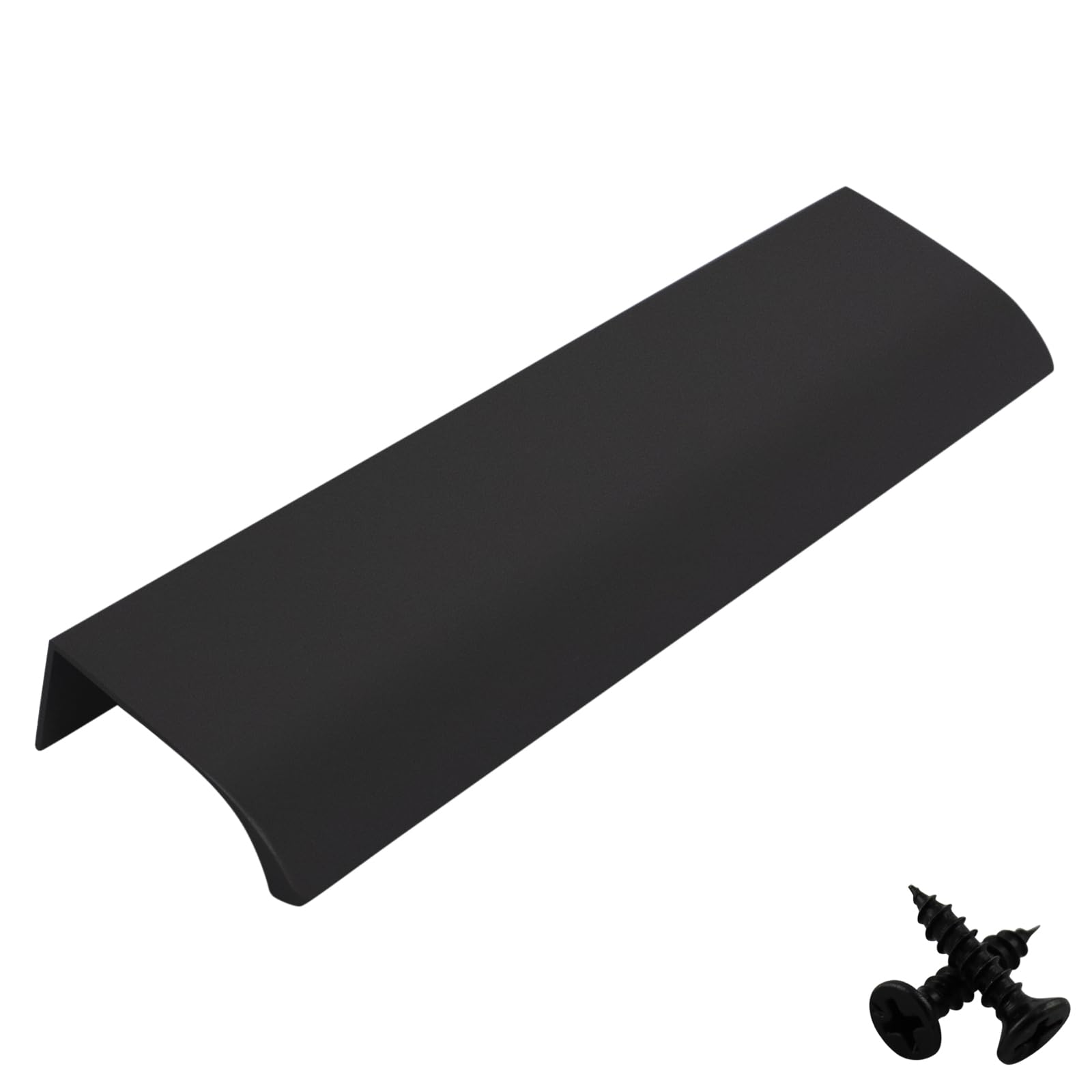 M4tec Black Bar Kitchen Cabinet Door Handles Cupboards Drawers Bedroom Furniture Concealed Finger Edge Pull Handle For Wardrobe & Bedroom Cabinet Hardware Vd3 Series: 128 Mm