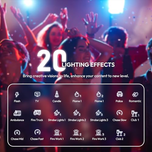 Image of ULANZI RGB Video Light - 120W COB LED Video Light Photography Continuous Output Lighting with Adapter and APP Control, 2700K-6500K 27000lux /m 20 Scenes Bowens Mount for Studio Video Recording, Filming