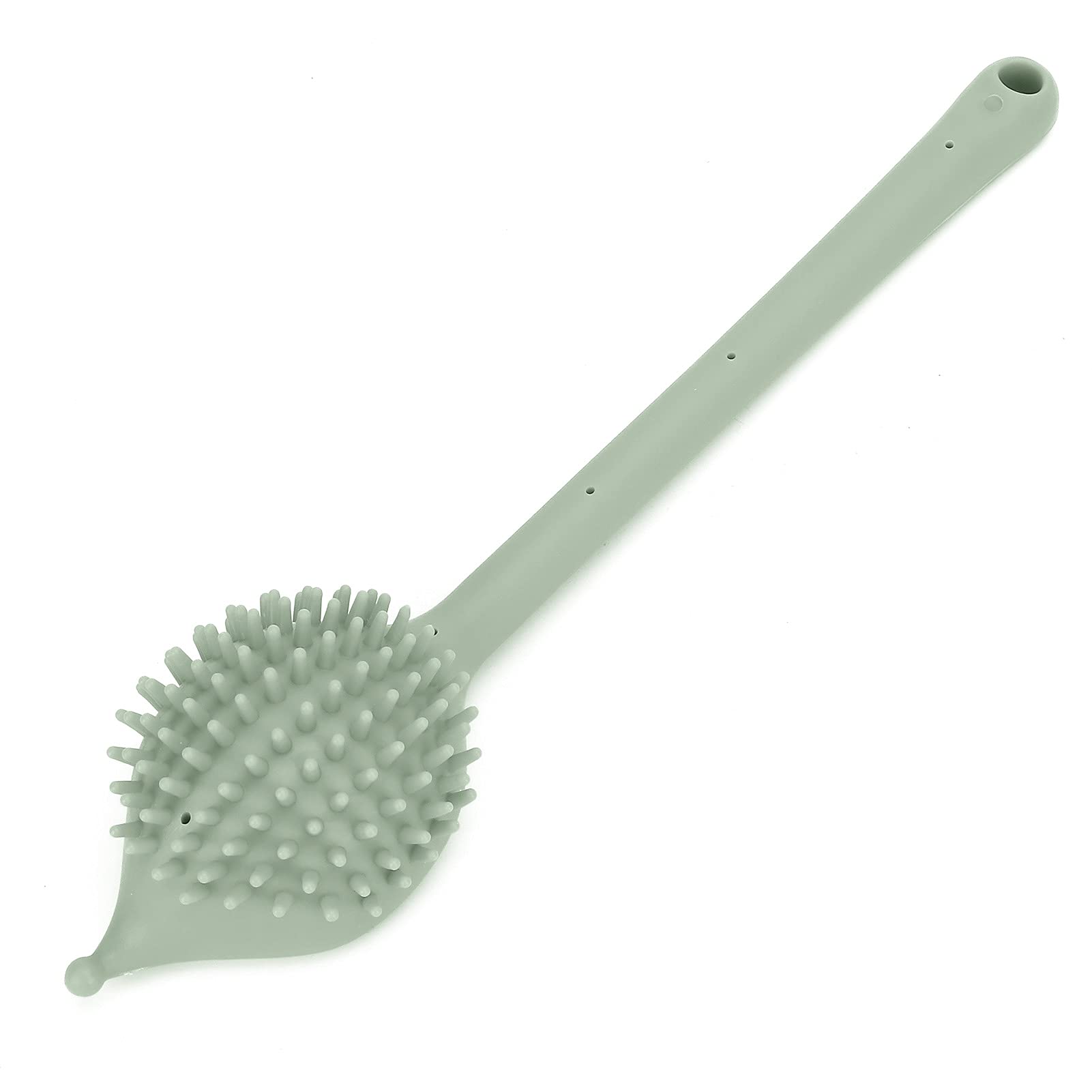 Generic Meridians Pat Massager Ergonomiczne Narzędzie do Masażu Silikonowego do Stymulacji Tkanek Głębokich, Tłuszczu na Ramionach i Mięśni Nóg, 12,2 X 3,1 Cala (Zielony jeż uderza młotkiem)