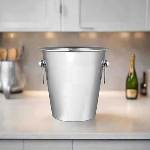 Miniatura 3 de CUISINOX Cubo de hielo de vino con acabado de espejo de acero inoxidable, 8 "x 8"