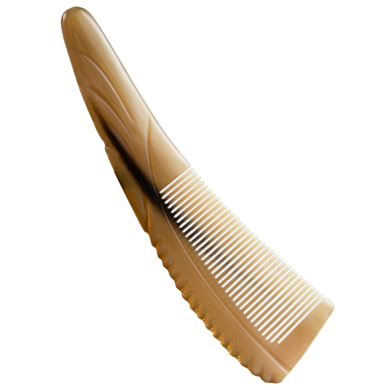 Didiseaon 3 Pièces peigne à moustache peigne à cheveux scalp massage de massage en corne de boeuf hommes en corne de massage antistatique cadeau artisanat cornes