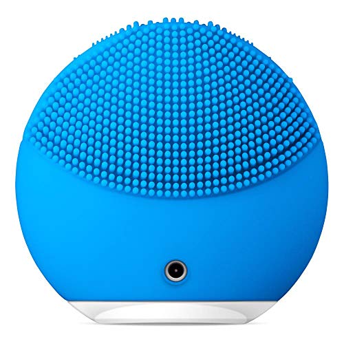 FOREO LUNA mini 2 Facial Cleansing Brush - Travel Accessories - Face Massager Electric - All Skin Types Ultra-hygienic Skincare - Simple Face Wash - Silicone Electric Face Cleanser - Aquamarine