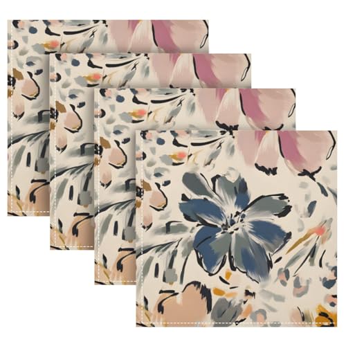 Servilletas de Tela Vintage Flower 20 x 20 Pulgadas 4 piezas miniatura 7
