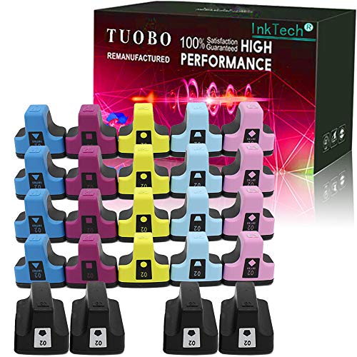 Tuobo Remanufactured Ink Cartridge Replacement for 02 Q7964AN to use with PhotoSmart C7280 C6280 C5180 C6180 D7360 D7460 8250 C7200 (4 Set)